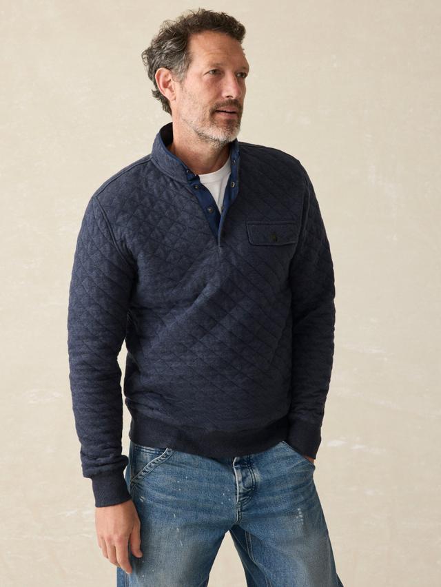 Epic Quilted Fleece Pullover - Navy Melange Male Product Image