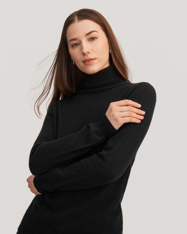 Pure Cashmere Turtleneck Sweater Product Image