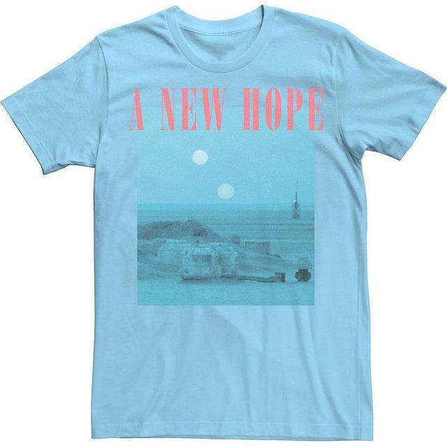 Mens Star Wars New Hope Overlay Poster Tee Blue Product Image