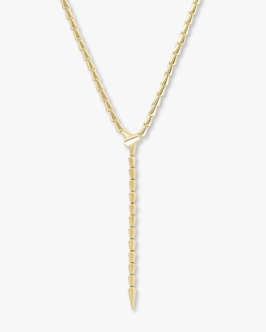 Serpent Lariat Necklace - Gold Product Image