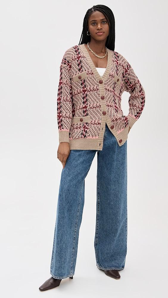 L'AGENCE Macie Houndstooth Cardi | Shopbop Product Image