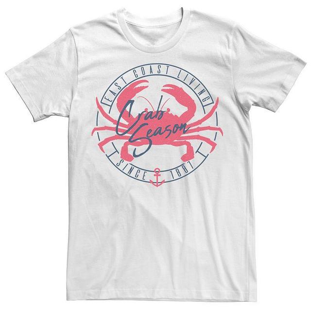 Big & Tall East Coast Living Crab Season Circle Tee, Mens Product Image