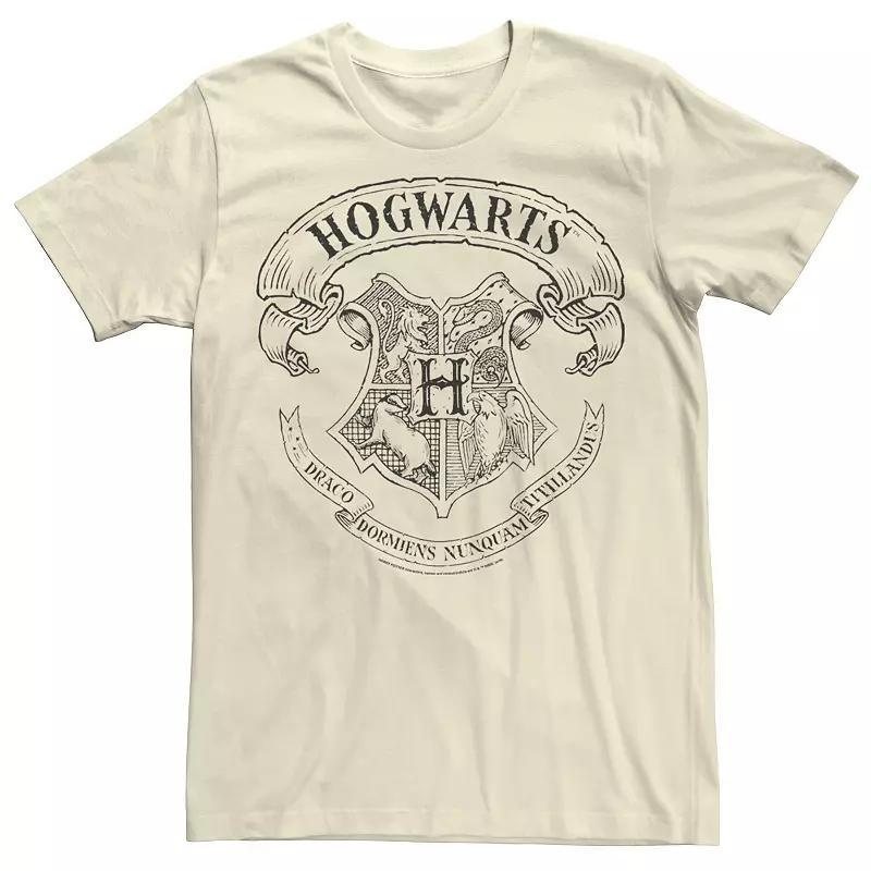 Mens Harry Potter Simple Hogwarts Crest Outline Tee Product Image