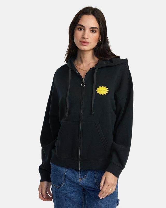 Sunny Thrift Zip-Up Hoodie - RVCA Black Product Image