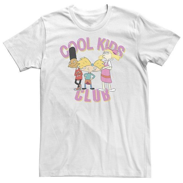 Big & Tall Nickelodeon Hey Arnold Cool Kids Club Group Pose Tee, Mens, Size: 4XL, White Product Image