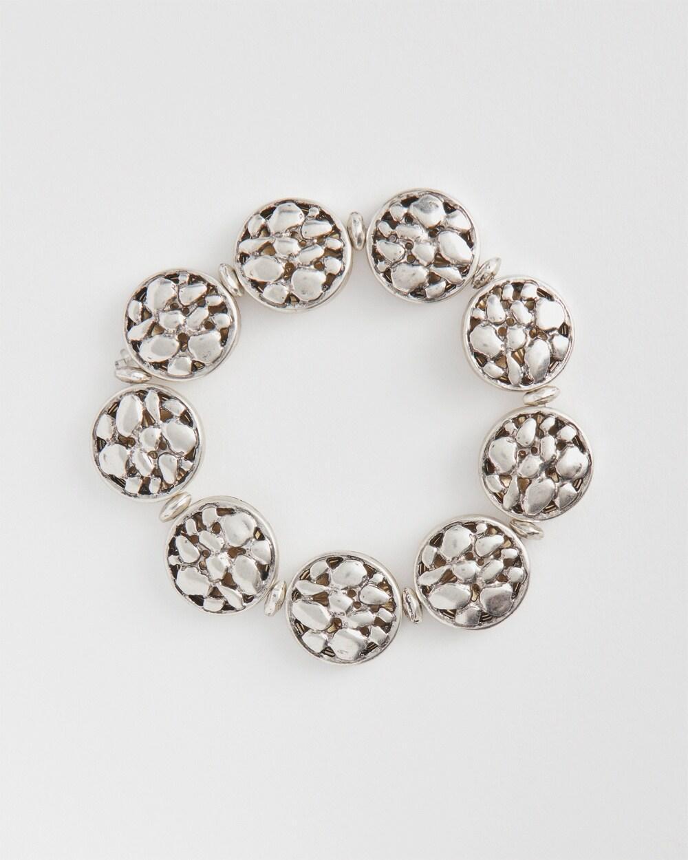 Reversible Mixed Metal Stretch Bracelet   Chico's - Silver - Women Product Image