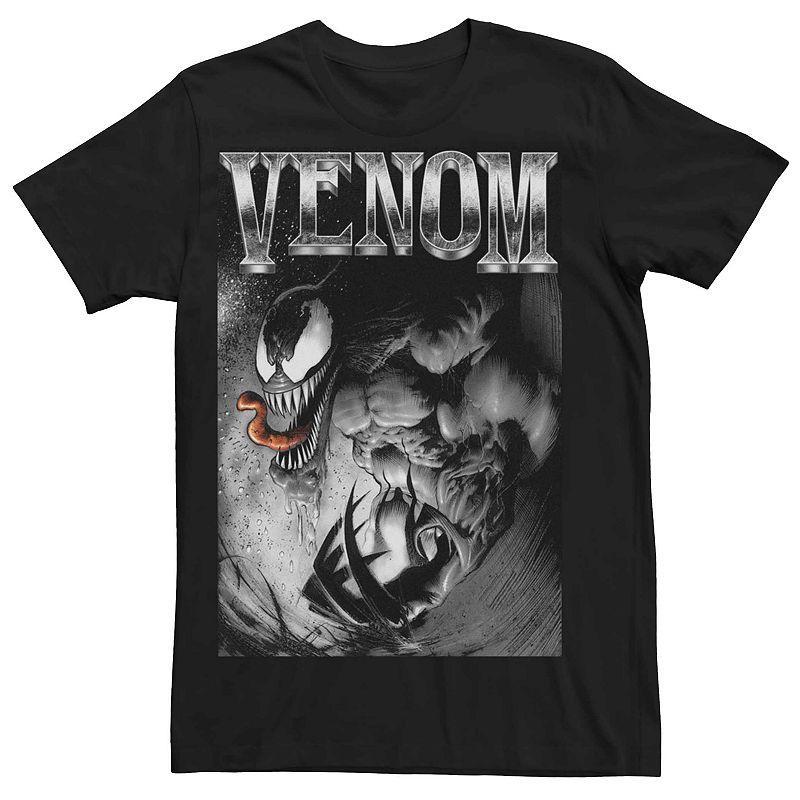 Mens Marvel Venom Dark Bold Poster Tee Black Product Image