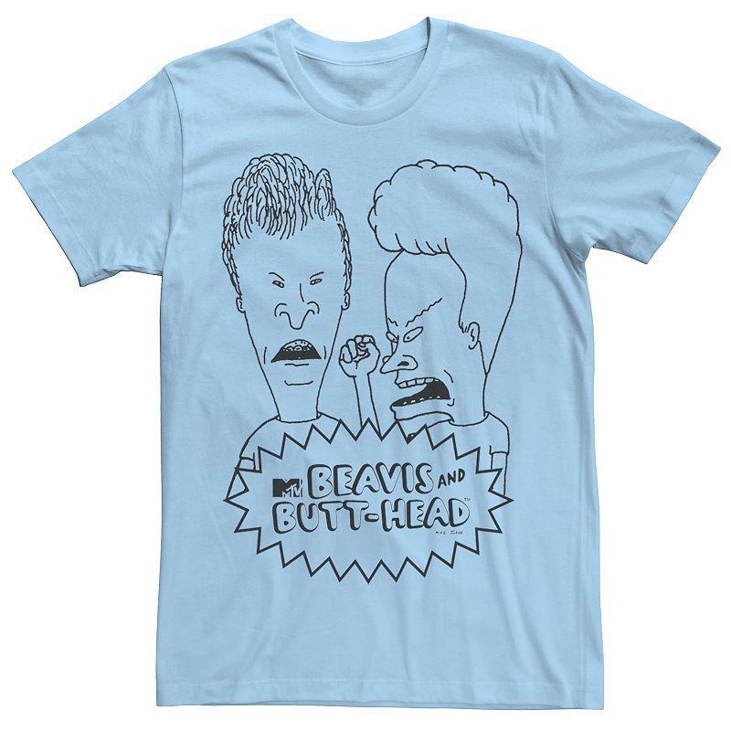 Mens Beavis And Butthead Outline Short Sleeve Tee Product Image