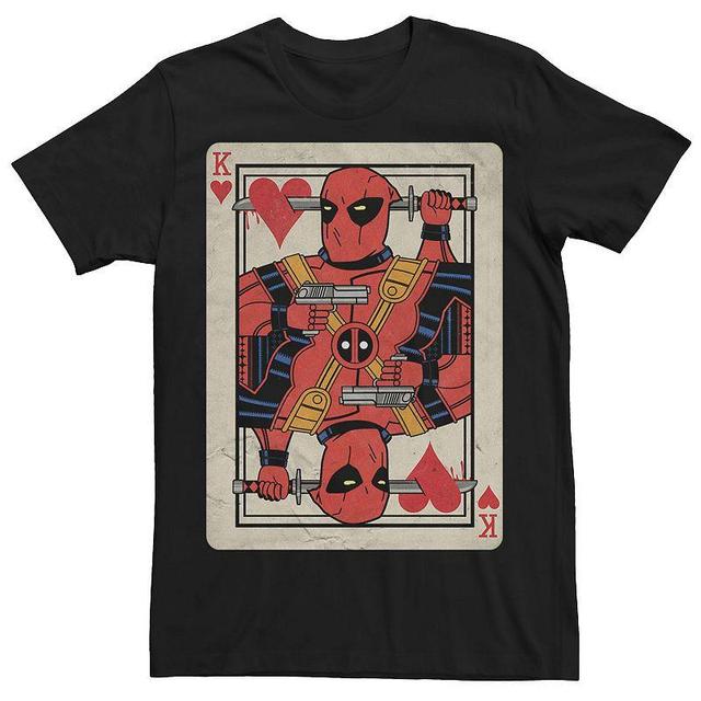 Mens Marvel Deadpool King of Hearts Card Tee Product Image