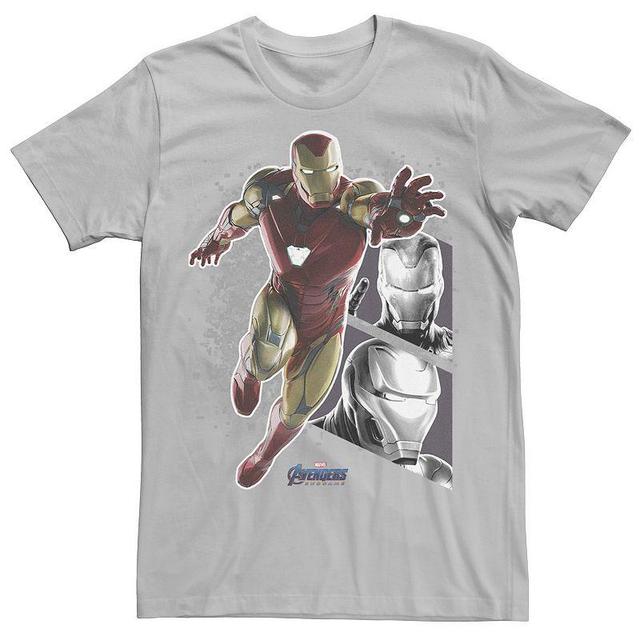 Mens Marvel Avengers Endgame Iron Man Panel Pose Graphic Tee Silver Product Image