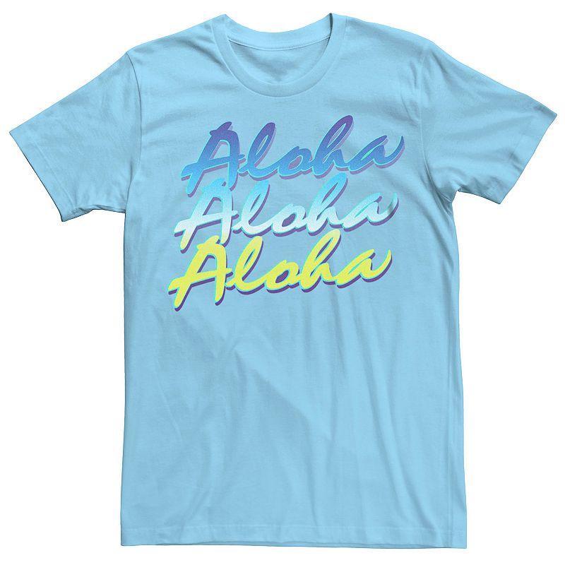 Mens Aloha Stacked Gradient Graphic Tee Product Image