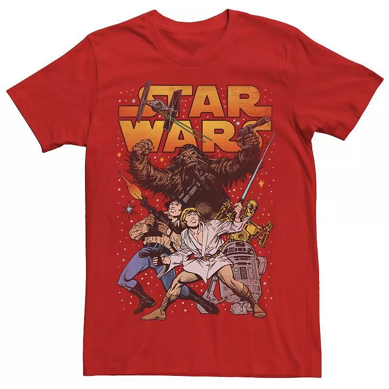 Mens Star Wars Classic Vintage Comic Book Heroes Graphic Tee Product Image