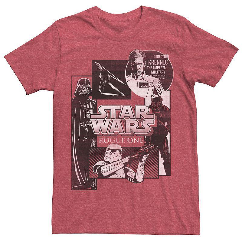 Mens Star Wars Villain Panels Tee Red Grey Product Image