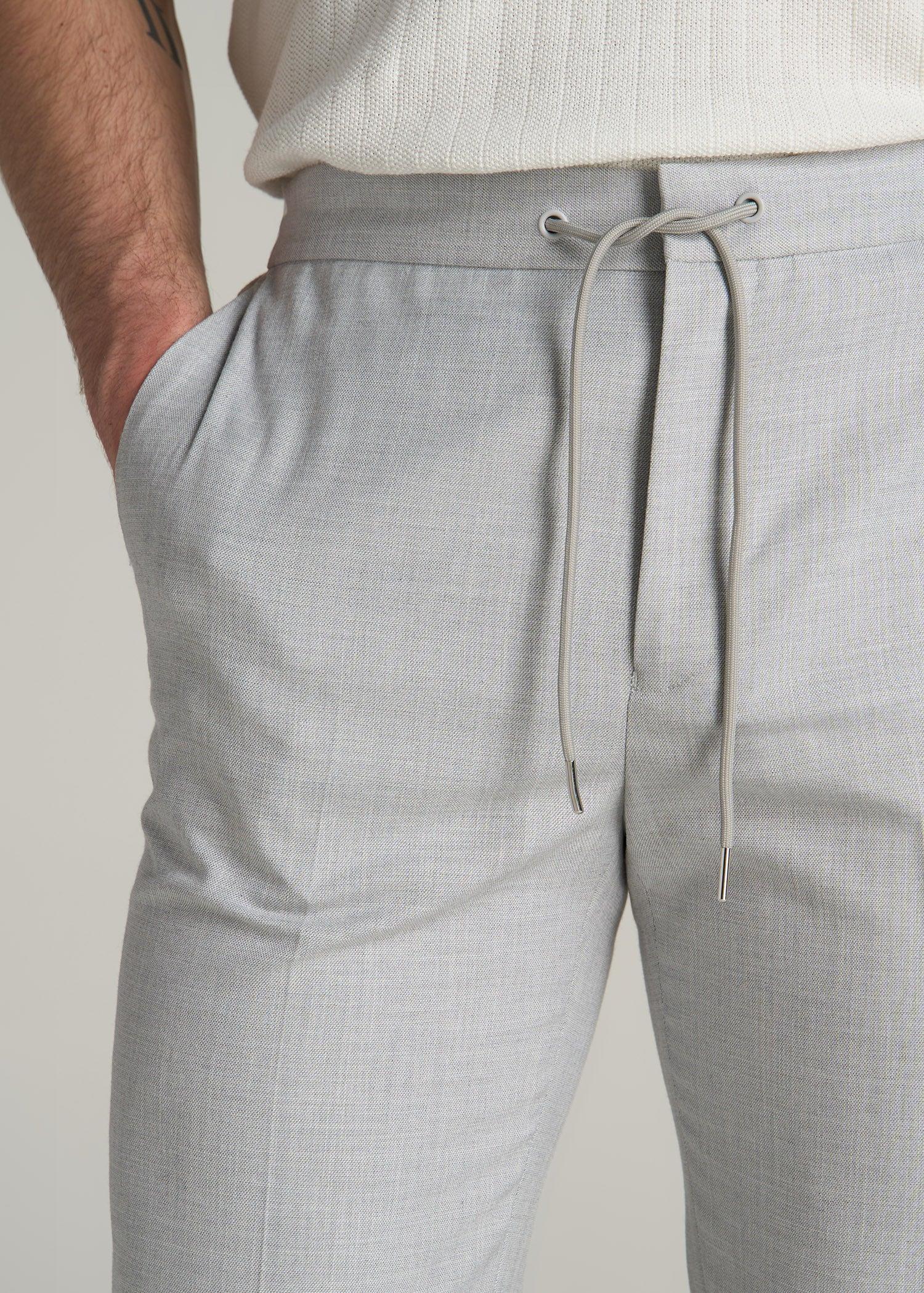 Jogger Dress Pants for Tall Men in Silver Grey Male Product Image