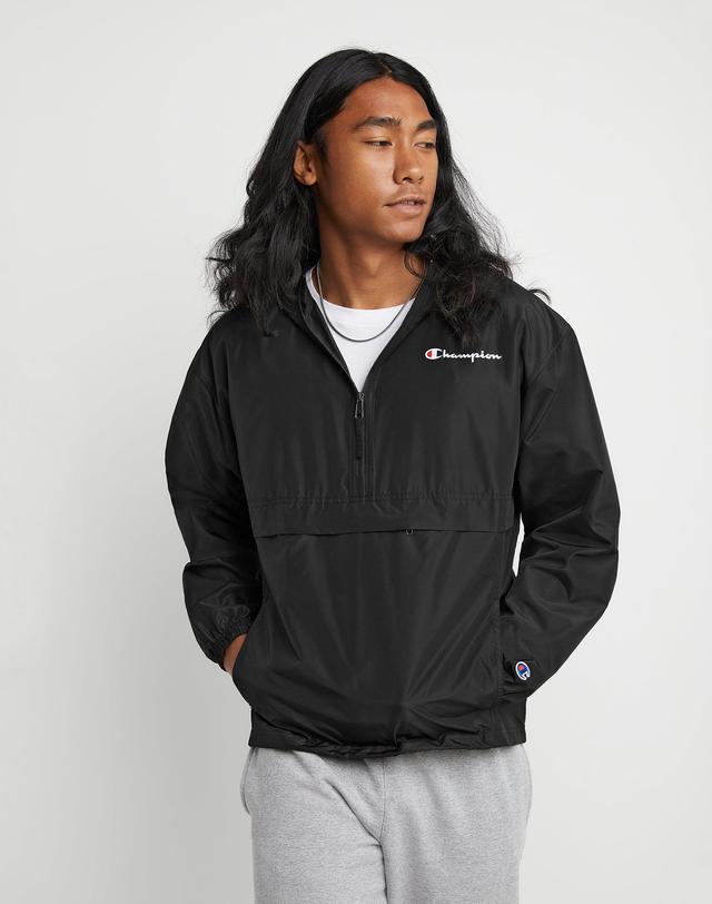 Champion Mens Packable Half-Zip Hooded Water-Resistant Jacket Product Image