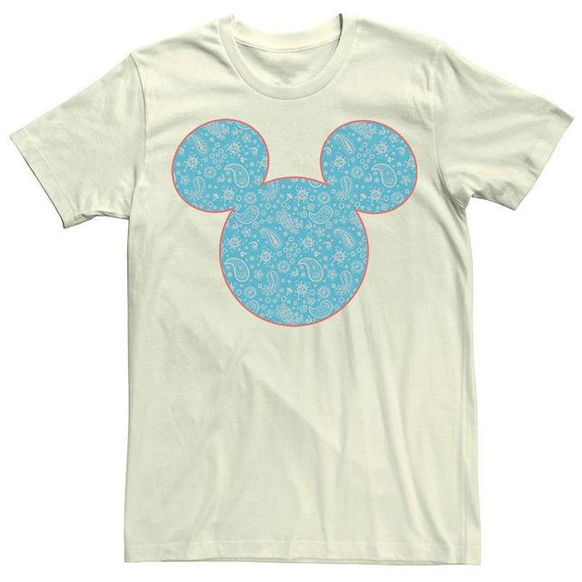 Disneys Mickey & Friends Mickey Mens Blue Paisley Fill Tee Product Image