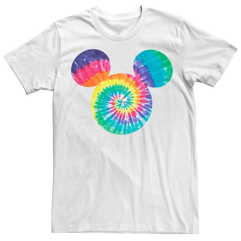 Mickey Mouse Mens Tee Shirts - Mickey Mouse White Tie-Dye Tee - Men Product Image