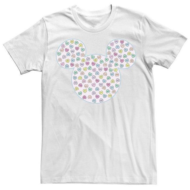 Big & Tall Disney Mickey & Friends Candy Hearts Ear Fill Tee, Mens Product Image