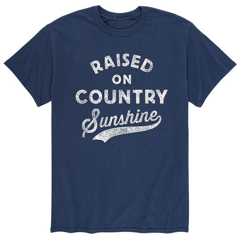 Mens Raised On Country Sunshine Tee Blue Product Image