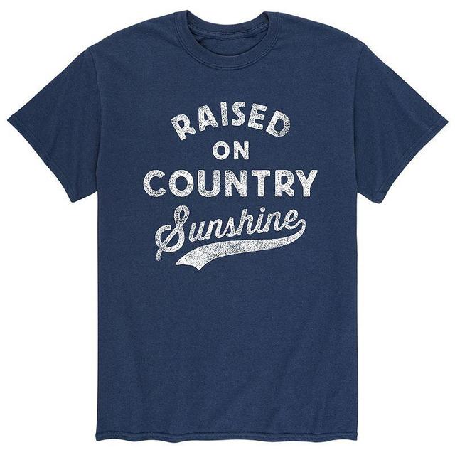 Mens Raised On Country Sunshine Tee Blue Product Image