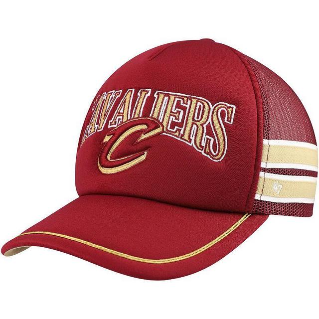 Mens 47 Wine Cleveland Cavaliers Sidebrand Stripes Trucker Adjustable Hat Product Image