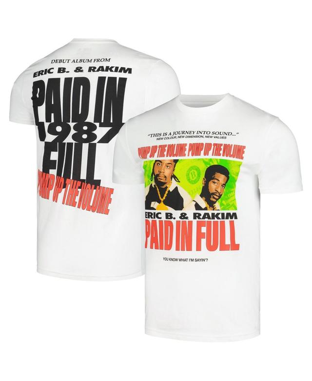 Mens White Eric B. & Rakim Paid In Full T-shirt Product Image