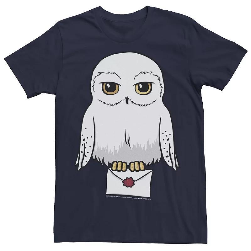 Big & Tall Harry Potter Hedwig Cute Cartoon Portrait Tee, Mens Blue Product Image