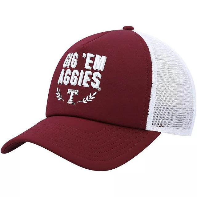 Mens adidas Maroon Texas A&M Aggies Phrase Foam Front Trucker Adjustable Hat Product Image