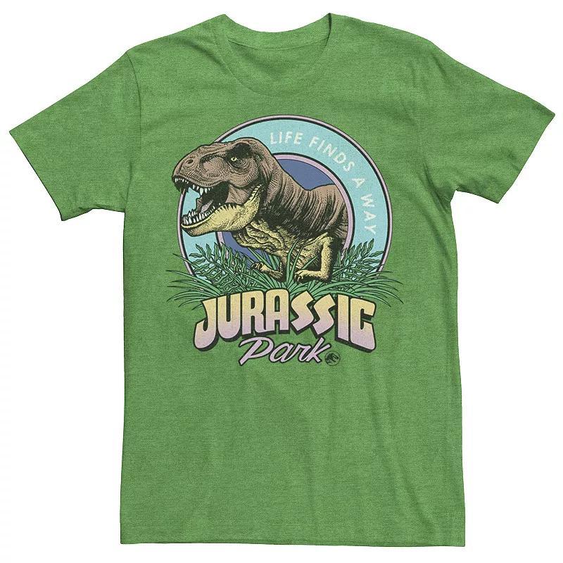 Mens Jurassic Park Life Finds A Way Vibrant Graphic Tee Product Image