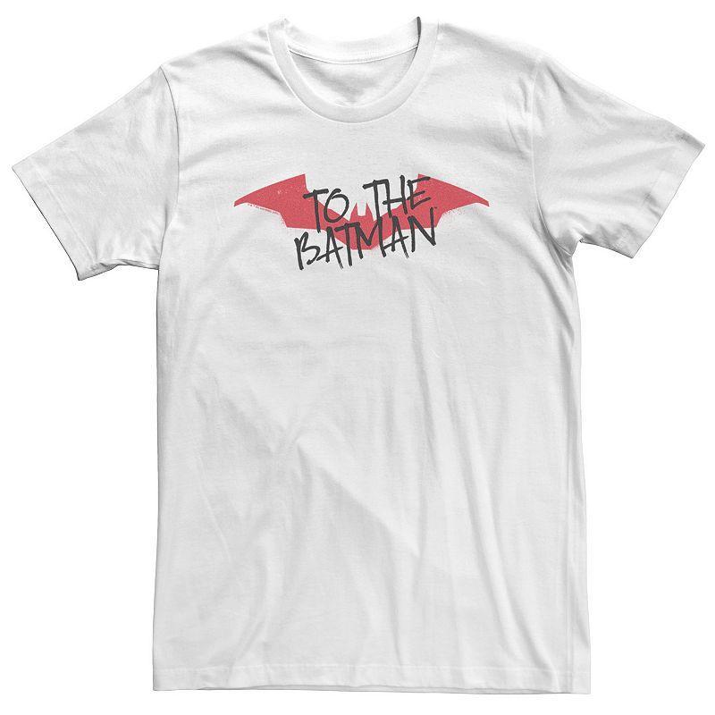 Big & Tall DC Batman To The Batman Red Bat Logo Tee, Mens Product Image