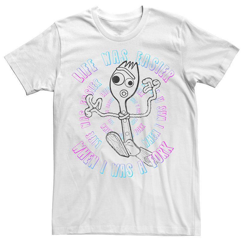 Disney / Pixars Toy Story 4 Forky Mens Life Was Easier Poster Tee Product Image