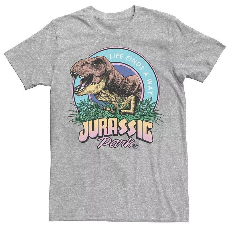 Mens Jurassic Park Life Finds A Way Vibrant Graphic Tee Product Image