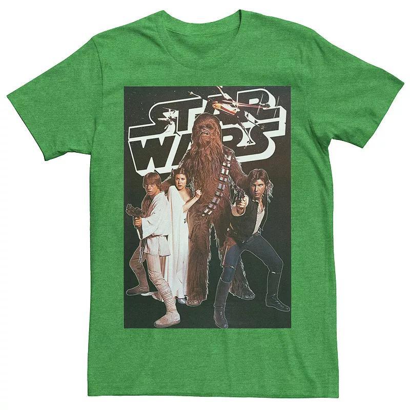 Mens Star Wars Vintage Group Poster Tee Athletic Grey Product Image