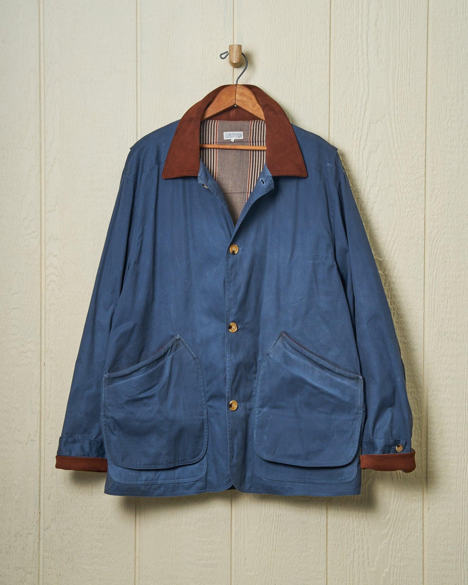 Gamekeeper Jacket in Navy Waxed Canvas Product Image