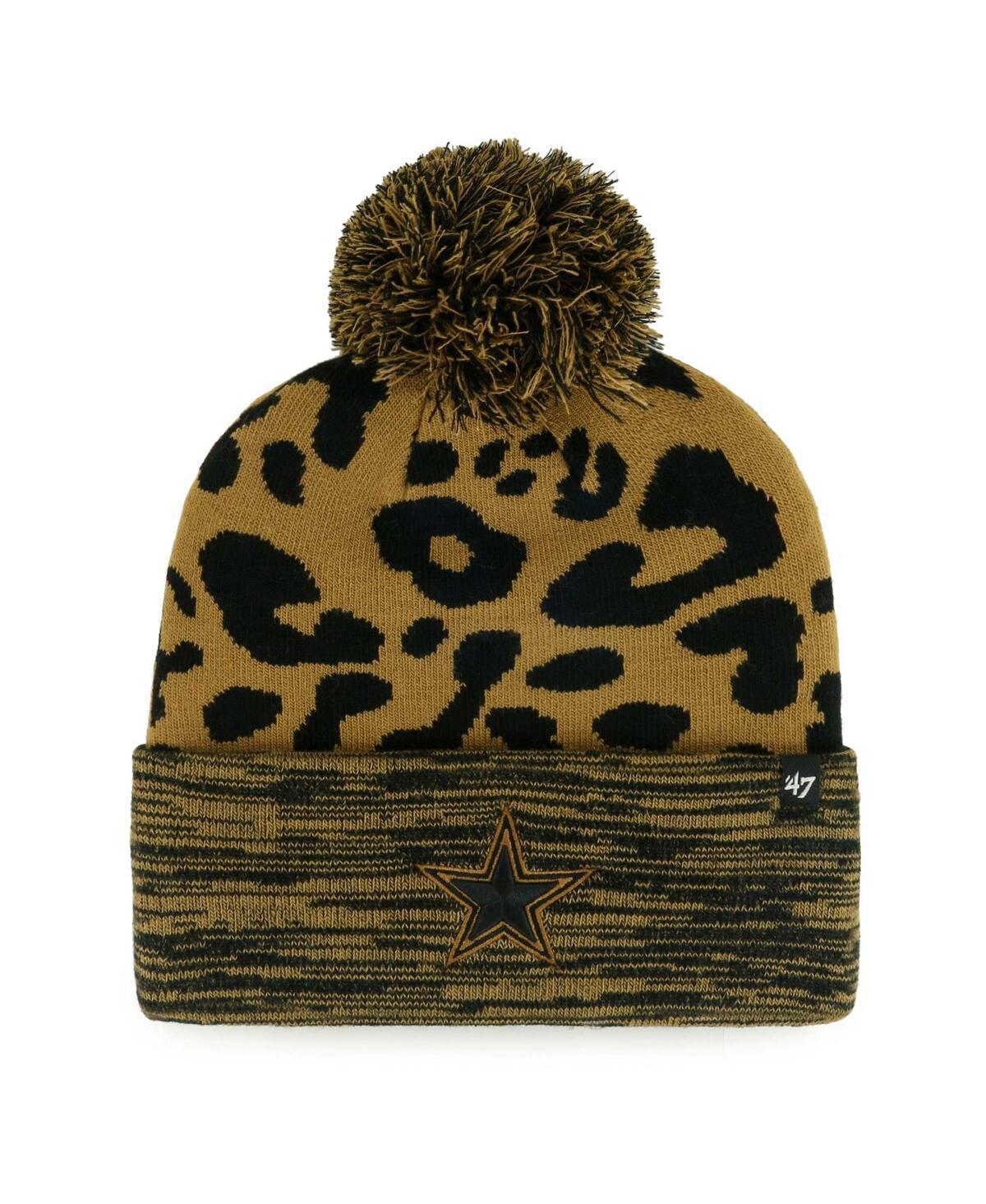 Womens 47 Tan Dallas Cowboys Rosette Cuffed Knit Hat with Pom Product Image