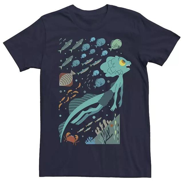 Mens Disney / Pixar Luca Swimming With Fishes Tee Blue Product Image