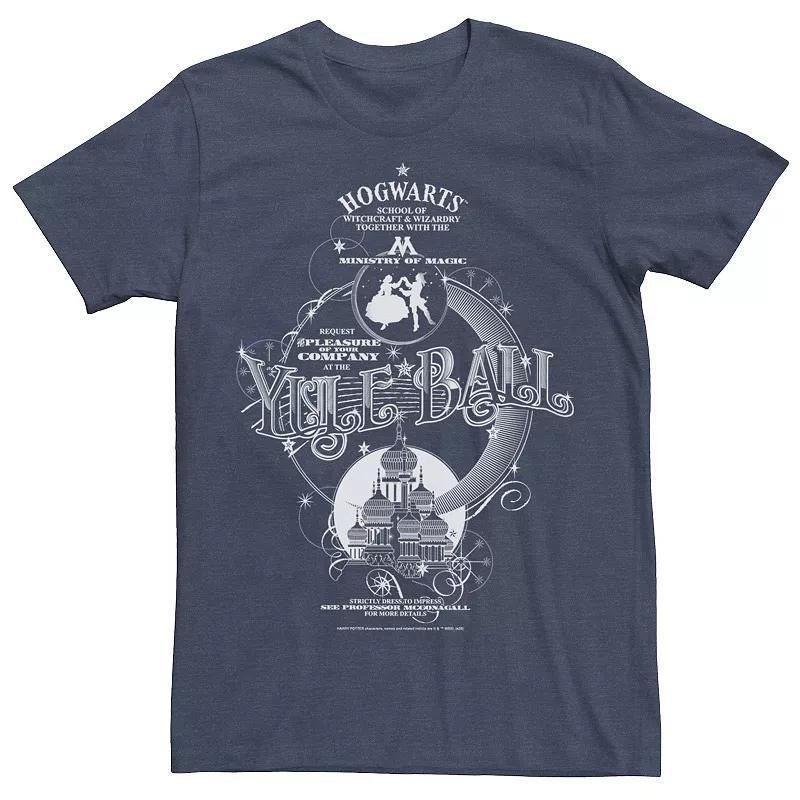 Mens Harry Potter Christmas Yule Ball Invitation Tee Navy Grey Product Image