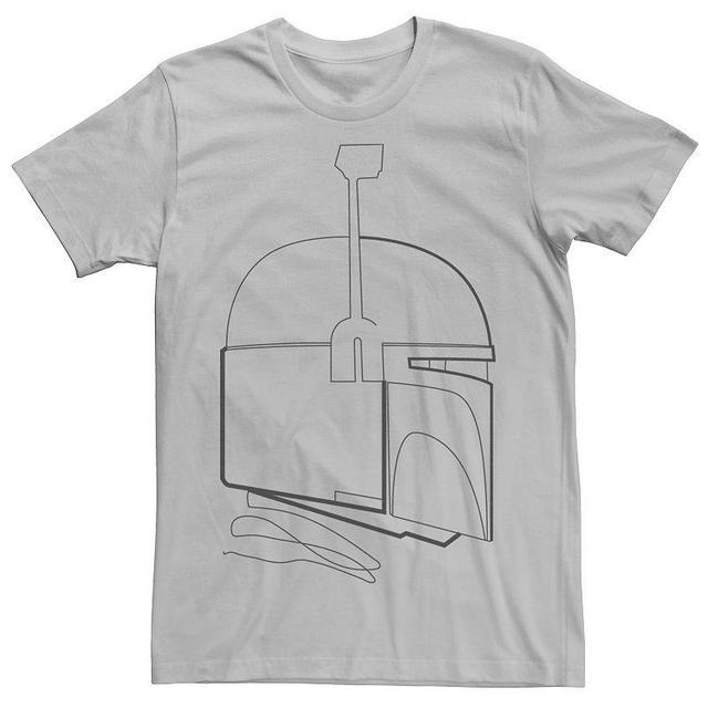 Mens Star Wars Boba Fett Profile Minimal Outline Graphic Tee Product Image