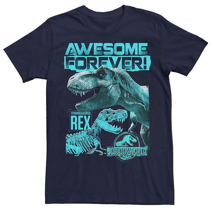 Mens Jurassic World Two T-Rex Awesome Forever Tee Grey Product Image