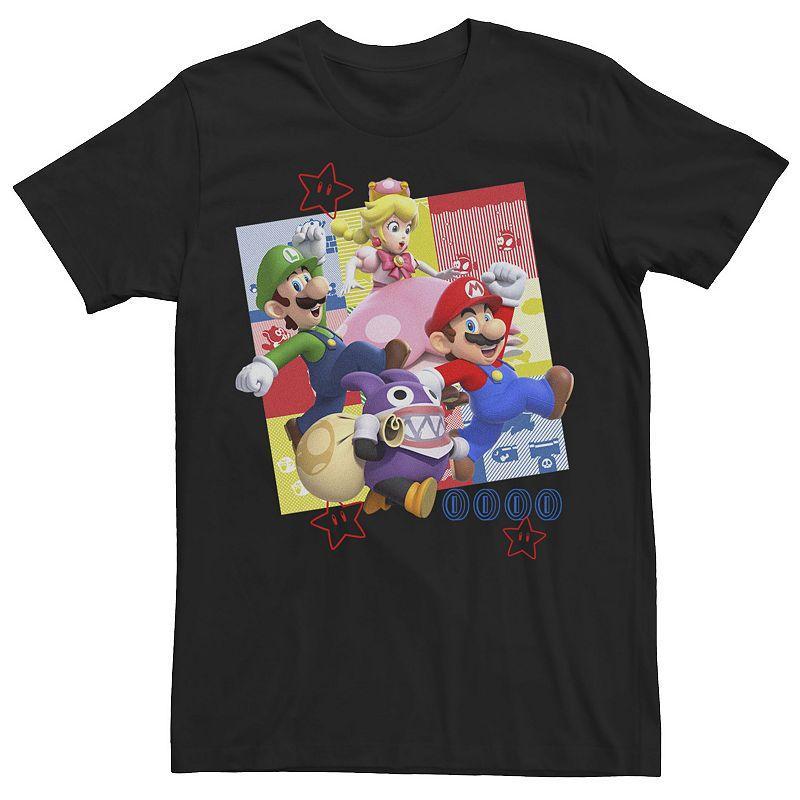 Mens Nintendo Super Mario Character Panel Collage Tee Product Image