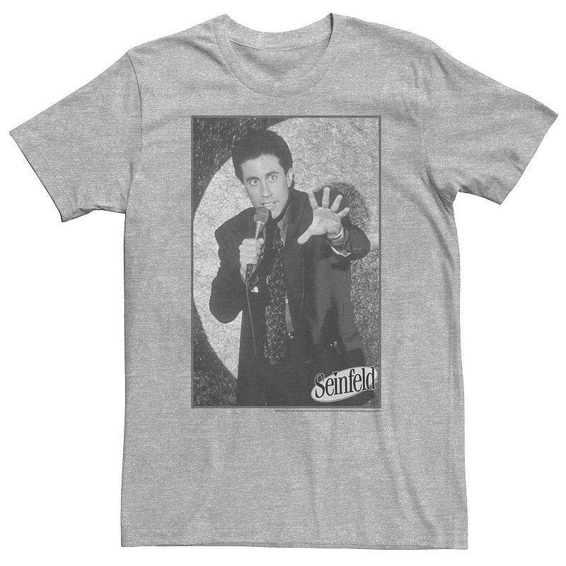 Big & Tall Seinfeld Jerry Stand Up Comedy Tee, Mens Athletic Grey Product Image