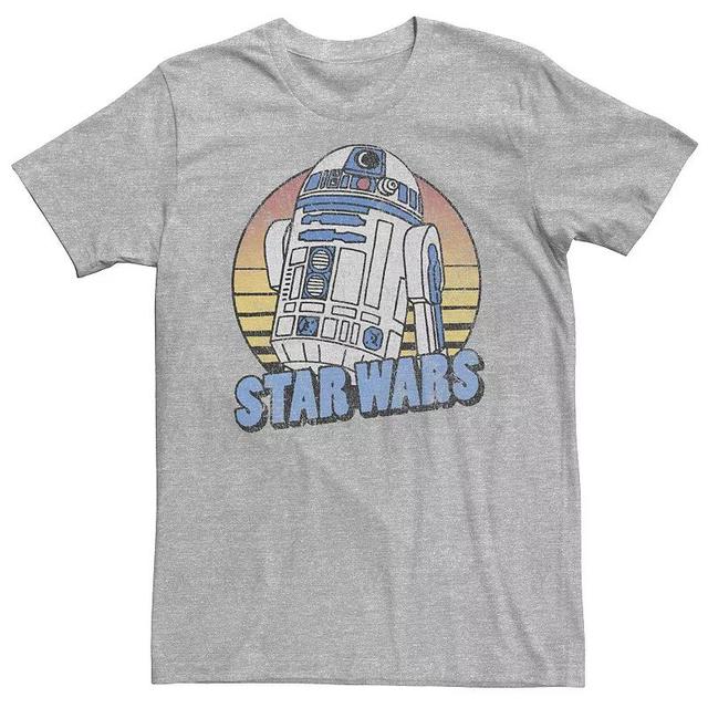 Big & Tall Star Wars R2-D2 Retro Portrait Tee, Mens Athletic Grey Product Image