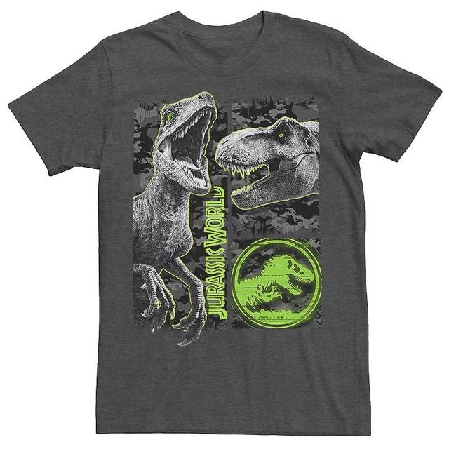 Mens Jurassic World Two Raptor T-Rex Camo Scratch Tee Product Image