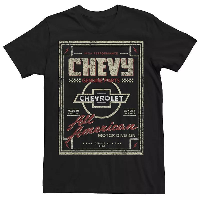 Big & Tall General Motors Chevy Genuine Parts Tee, Mens Product Image