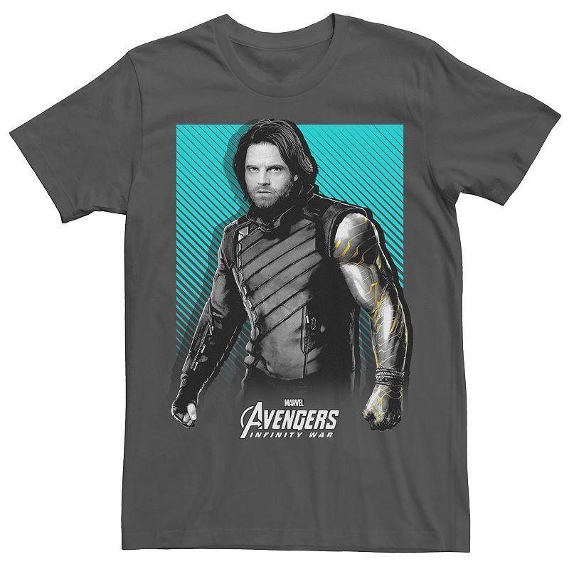 Mens Avengers Infinity War Winter Bucky Barnes Tee Grey Product Image