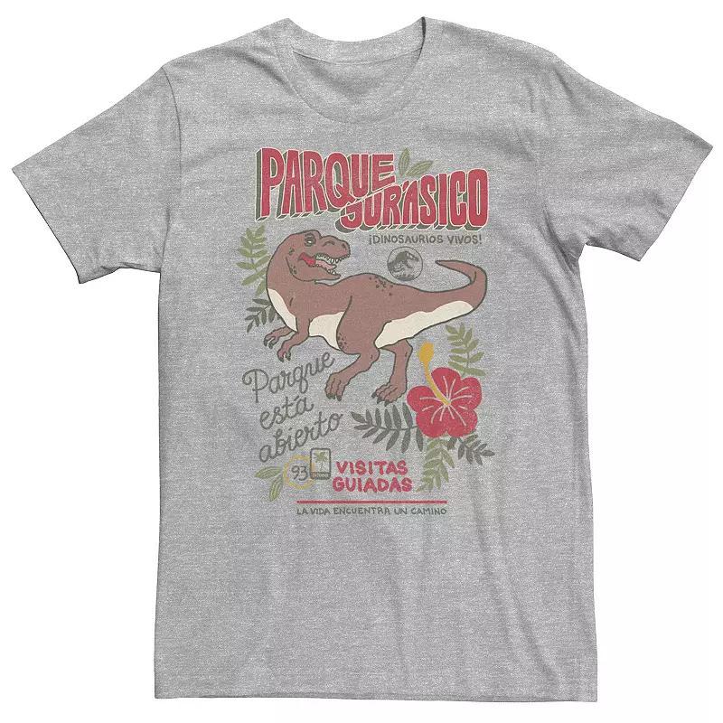 Big & Tall Jurassic Park Spanish Opening Day Poster Tee, Mens Product Image