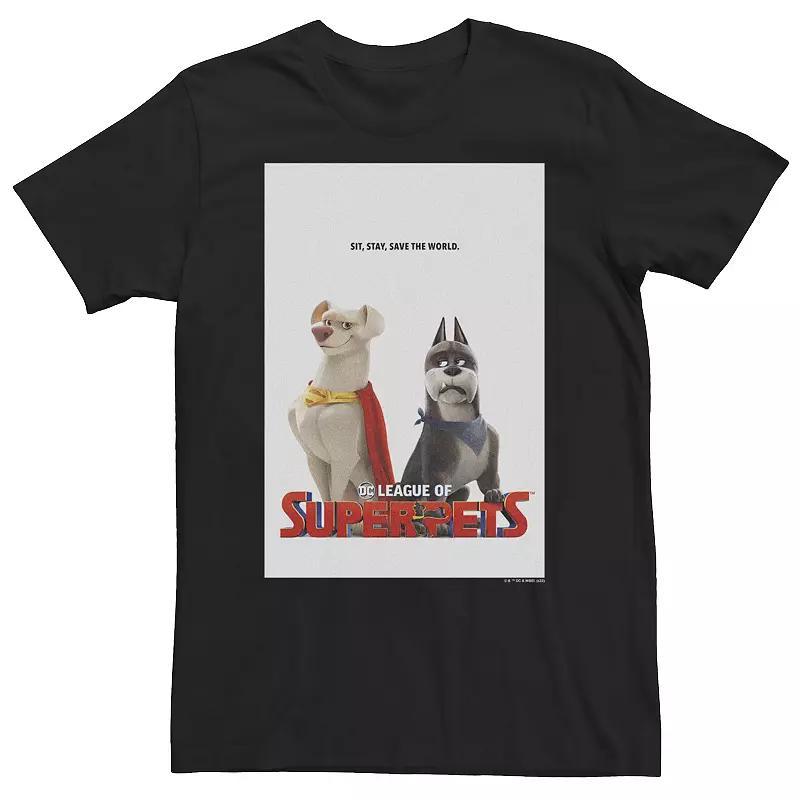 Big & Tall DC Comics Super Pets Krypto And Ace Poster Tee, Mens Product Image