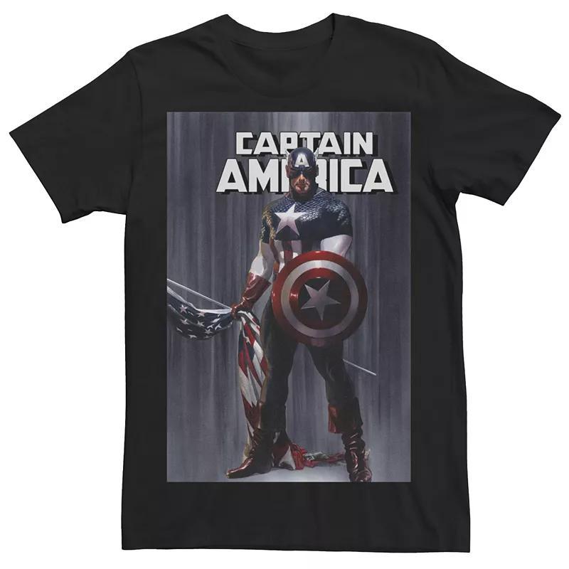 Mens Captain America Tee Blue Product Image