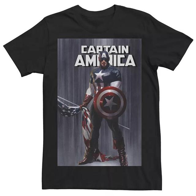 Mens Captain America Tee Blue Product Image