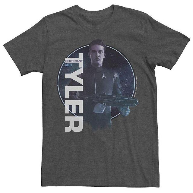 Mens Star Trek Discovery Lieutenant Tyler Galaxy Portrait Tee Grey Heather Product Image